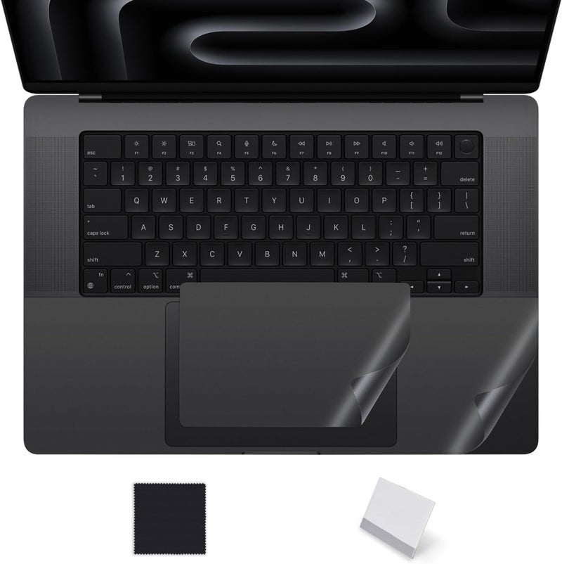 imComor Palm Rest Cover Skin Compatible with 2025 2024 2023 MacBook Pro 16 Inch M4 M3 Chip A3403 A3186 A2991 Trackpad Protector Touch Pad Cover Skin, MacBook Pro 16" Touchpad Cover Accessories, Space Black - Image 1